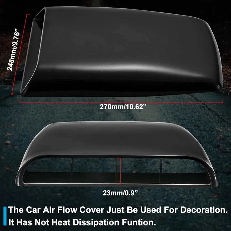 Universal Car Air Flow Decorative Intake Hood Scoop Turbo Bonnet Vent Cover