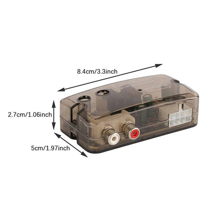 12V Auto Car Audio Converter RCA Stereo High To Low Adjustable Frequency Adap BK