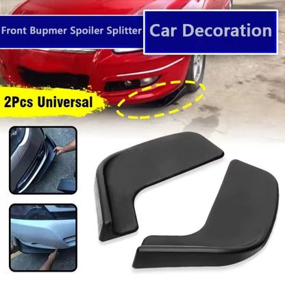 2 pcs Car Front Deflector Corner Spoiler ShovelsCar Bumper Spoiler Front Shovel Decorative Scratch - Resistant Wing
