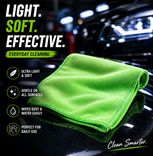 Ultra Soft Microfiber Cleaning Cloth – Lightweight Everyday Detailing Towel