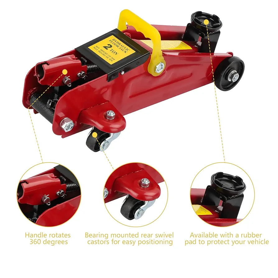 2 Ton Floor Jack Shop Jack Portable Car Jack Folding Hydraulic Floor Jack 12" Lift