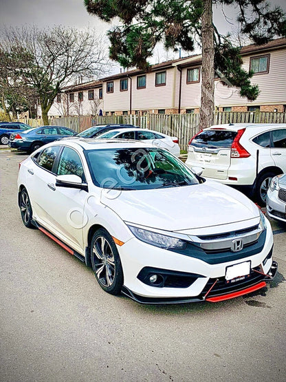4PCS Universal Car Front Bumper Lip Chin Body Kit For All Cars.