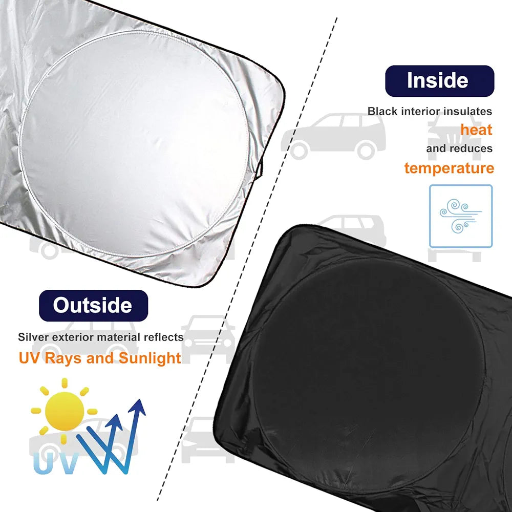 Car Sun Shade for Windscreen, Summer Car Windscreen Sun Protection Sun Visor Windscreen Cover UV Protection