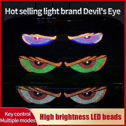 Devil Eyes Light for Cars, 2PCS LED Eyes for Car, Car LED Display, 2025 New Colorful Eye Lamp Soft Screen for Car Trucks Store Window