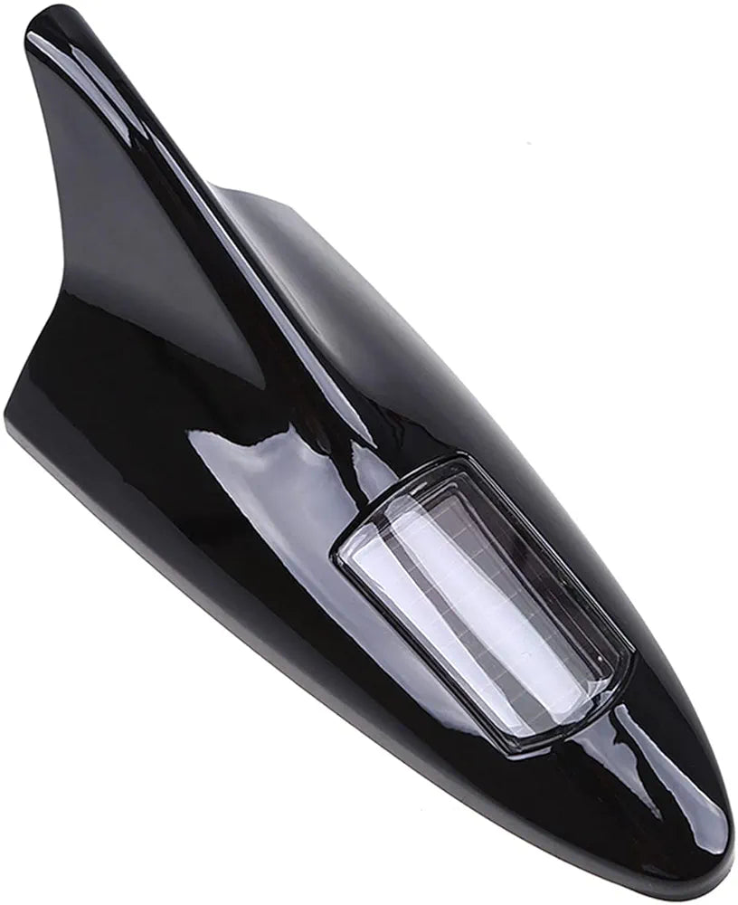 Automobile Shark Fin LED Antenna, Solar Power Car Shark Fin Shape Roof Antenna LED Car Styling Warning Flash Tail Light,for All Car