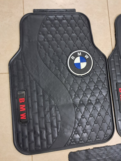 BMW 3D Luxury Rubber Floor Mats – Universal 5PCS Set