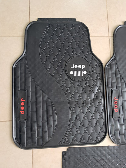 Jeep 3D Luxury Rubber Floor Mats – Universal 5PCS Set