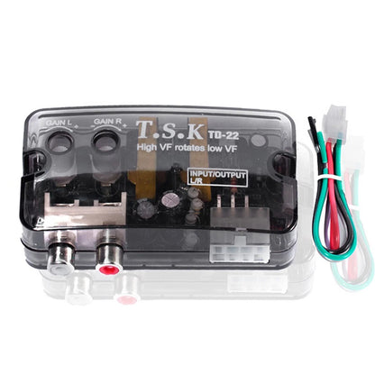 12V Auto Car Audio Converter RCA Stereo High To Low Adjustable Frequency Adap BK