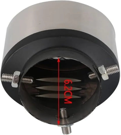 H112BK Car End Pipes 62mm For Single Outlet Universal Car Exhaust Tip Auto Muffler Tail Pipe