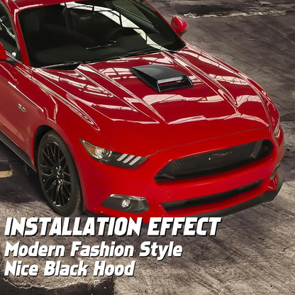 Car Deco Fake Air Vent Bonnet Hood, Universal Fit, Black, Carbon Fiber