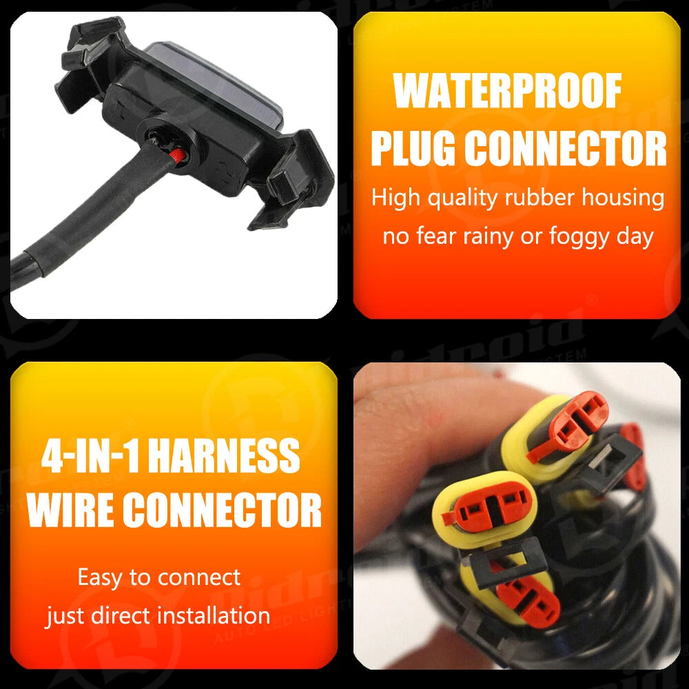 4pcs Raptor Style Amber Grille Light LED DRL For Toyota Tacoma