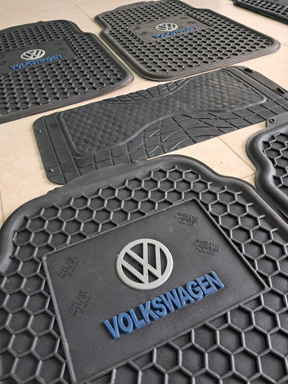 Volkswagen Honeycomb Rubber Floor Mats – Heavy Duty Universal 5PCS Set