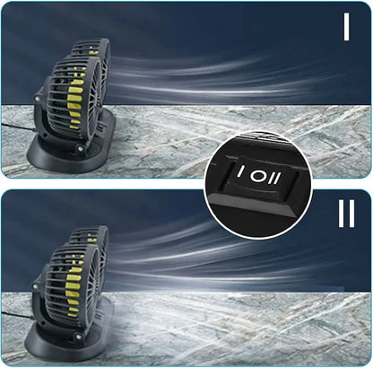 Universal Powerful Cooling Fan 12V Car Fan,Car Interior, Dashboard Fans that Blow Cold Air,360 Degree Rotatable Dual Head Fan,Strong Wind Electric Auto Car Fans for Suitable all type vehicle