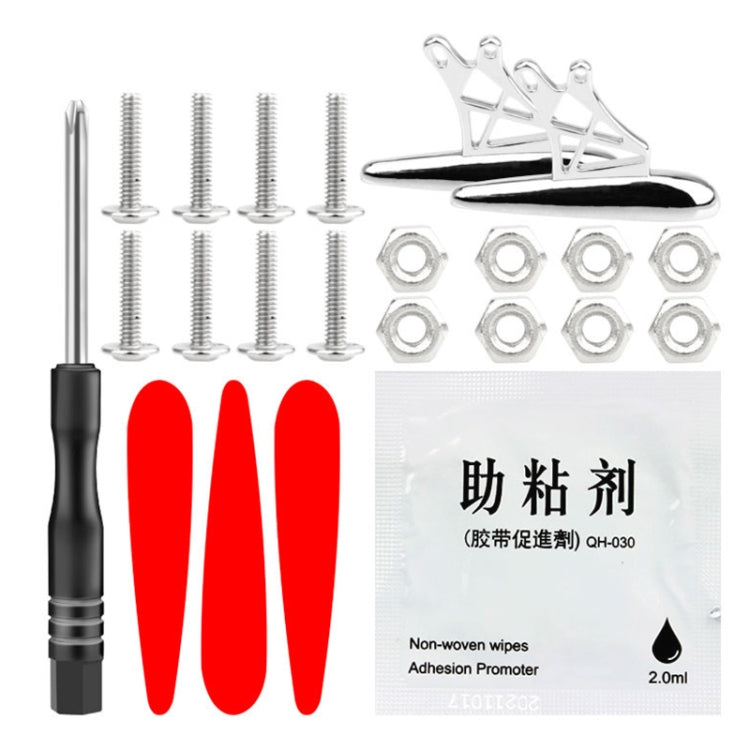 12V Black Mini Solar Energy LED Rear Wing Spoiler Auto Car Trunk Tail Decoration