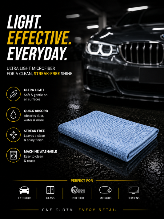 Ultra Light Microfiber Cleaning Cloth – Streak-Free Detailing Towel