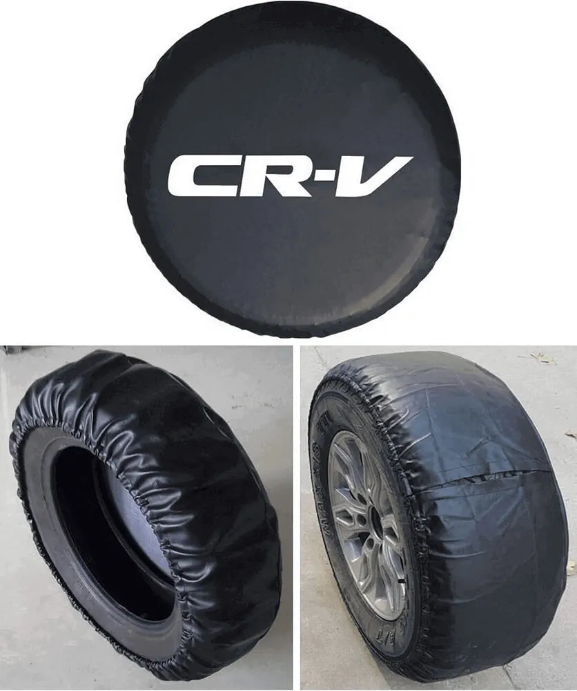 CR-V Honda Leather Spare Wheel Cover | Spare Tyre Cover | Back Tire Cover Storage Bag Waterproof Dustproof Protector (CRV)