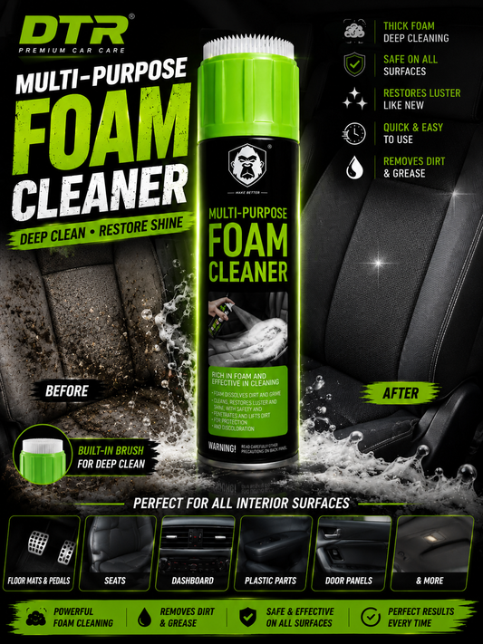 DTR Multi-Purpose Foam Cleaner – Deep Cleaning Foam Spray
