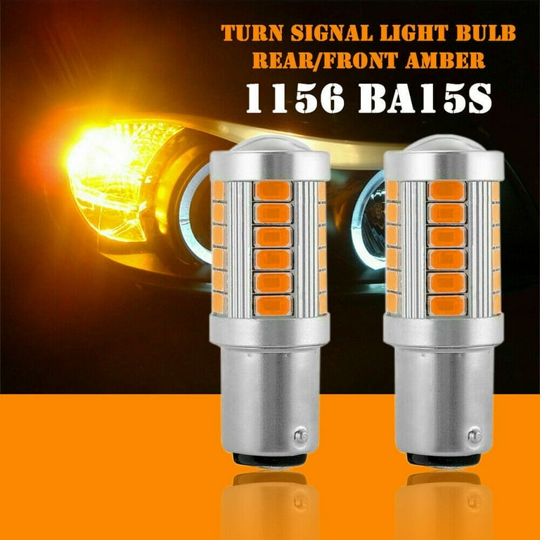 2X LED Amber Yellow Turn Signal Blinker High Power Light Bulbs