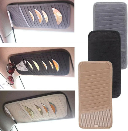 CD Case, Card Case, License, Visa and More, Multifunctional Car Organizer - Hanging on Car Sun Visa, 1 Piece