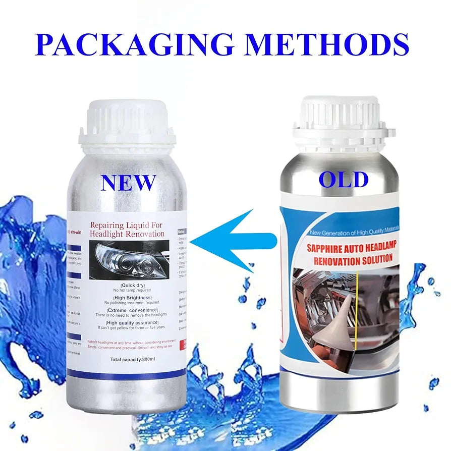 Car Headlight Scratch Repair Liquid, Headlight Restoration Kit Refill Bottle, Polishing Tool for Restore and Repair Dull Yellow Headlights, Car Headlight Scratch Restoring Fluid (1PC)