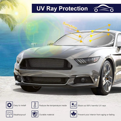 Car Sun Shade for Windscreen, Summer Car Windscreen Sun Protection Sun Visor Windscreen Cover UV Protection
