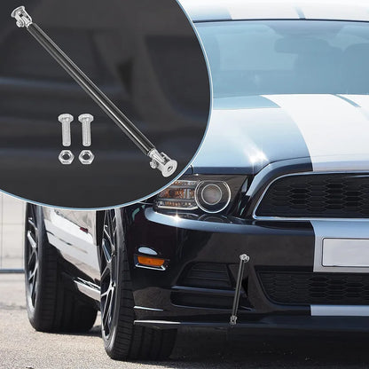 2 PCS Black Universal 15 CM Adjustable Front Bumper Lip Splitter Strut Rod Tie Support Bar For All Cars