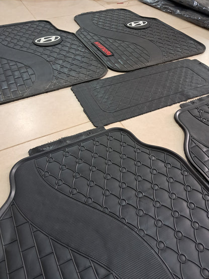 Hyundia 3D Luxury Rubber Floor Mats – Universal 5PCS Set