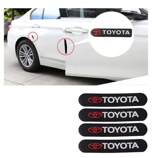 Car Rubber Door Edge Guard Suitable for Toyota Cars, Set of 4pcs Anti Scratch and Anti Collision, Black Color