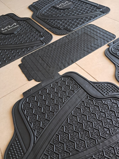 Kia Premium Shield Design All-Weather 5PCS Floor Mats Set – Universal Fit for All Vehicles