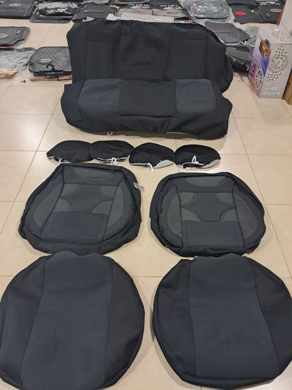 Universal Black Fabric & Leather Seat Covers – Sponge Padded