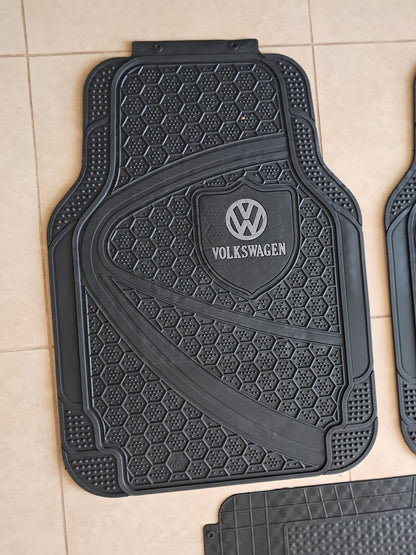 Volkswagen Premium Shield Design All-Weather 5PCS Floor Mats Set – Universal Fit for All Vehicles