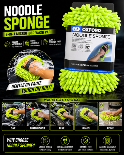 Simply Auto 2 In 1 Noodle Sponge Exterior Interior Car Cleaning glass Motorbike