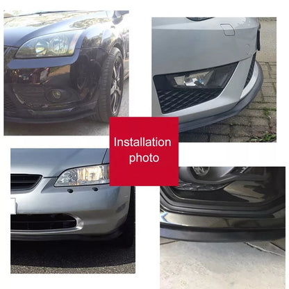 Universal Black Rubber Car Body Protector Front Lip Splitter Trim Bumper US