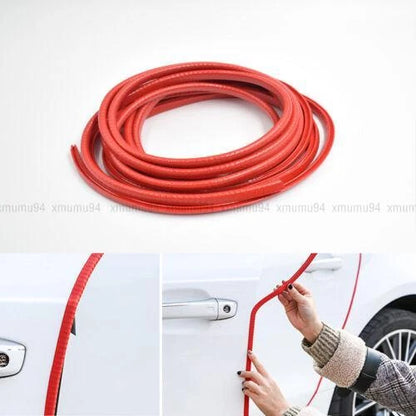 Car Red Door Protection 5 m Rubber Edge Protection for Most Models