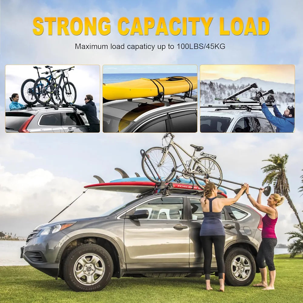 Universal Top Roof Rack Cross Bar Luggage For 4 Door Car SUV Truck Jeep