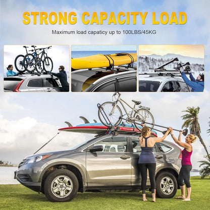 Universal Top Roof Rack Cross Bar Luggage For 4 Door Car SUV Truck Jeep