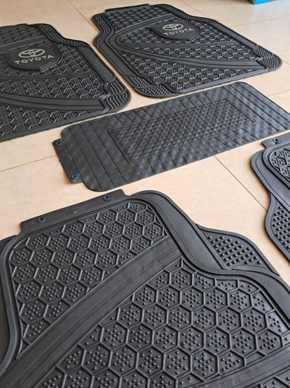 Toyota Premium Shield Design All-Weather 5PCS Floor Mats Set – Universal Fit for All Vehicles