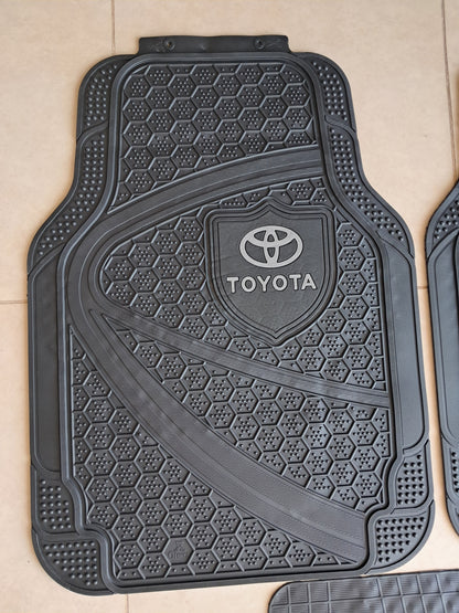 Toyota Premium Shield Design All-Weather 5PCS Floor Mats Set – Universal Fit for All Vehicles