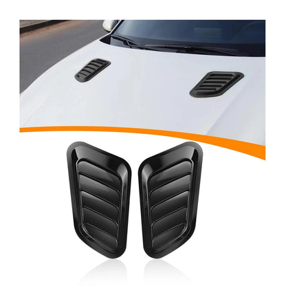 2Pcs Universal Hood Decorative Air Flow Intake Hood Scoop Bonnet Vent Cover Air Intake Turbine Engine Cover Turbo Bonnet Car Bonnet Vent