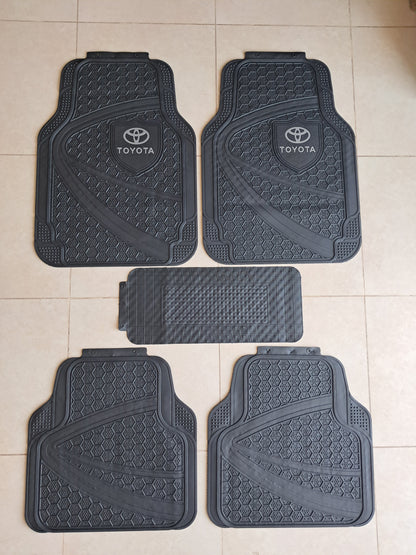 Toyota Premium Shield Design All-Weather 5PCS Floor Mats Set – Universal Fit for All Vehicles
