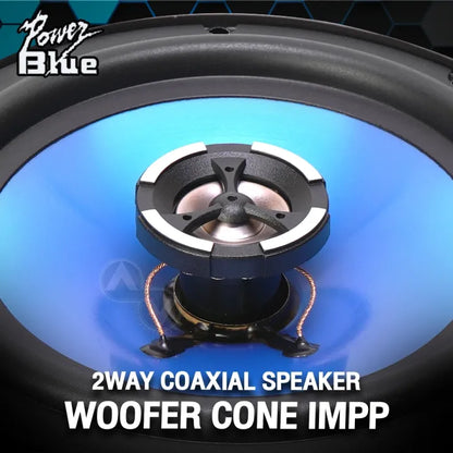2-Piece 6.5 Inch 600W Car Coaxial Speakers with 30Hz-30KHz Frequency Response and 91dB Sensitivity