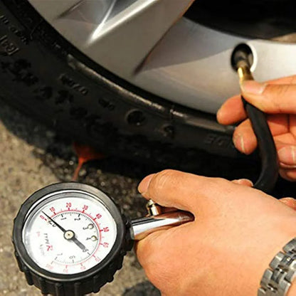 Accue Heavy Duty Air Tire Pressure Gauge 0-100 PSI Car Truck Motorcycle SUV Tire Tyre Pressure Gauge Inflator Air Line Pump Car Truck Meter Tester 100PSI 0-100PSI Car Tyre Tire Air