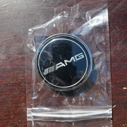 Front Hood Emblem BLACK AMG For Mercedes