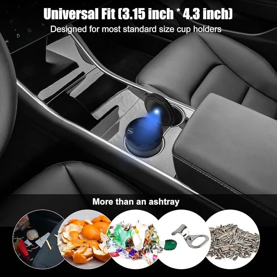 Car Ashtray For In-finiti EX25 G37, Portable Automotive Ashtray With Smell Proof Sealing Lid, Cigarette Ash Bucket