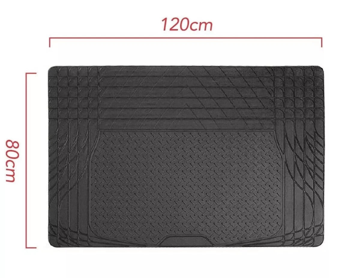 Universal Car Rubber Boot Trunk Mat Liner Non Slip Compatible With All Cars