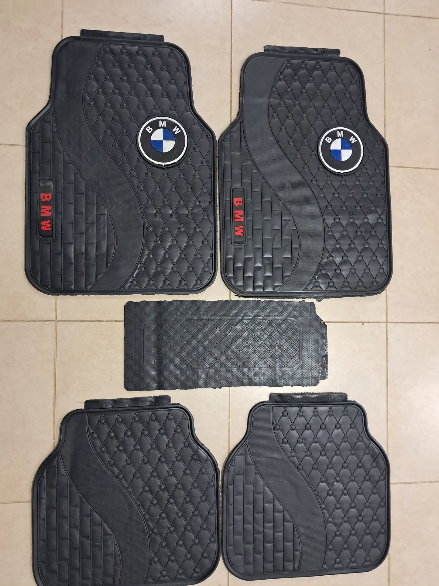 BMW 3D Luxury Rubber Floor Mats – Universal 5PCS Set