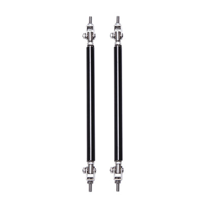 2 PCS Black Universal 15 CM Adjustable Front Bumper Lip Splitter Strut Rod Tie Support Bar For All Cars