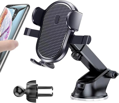 Car Phone Holder, Phone Holder Vent，CarWindshield Dashboard Truck Suction Cup, 360°Adjustable, Automobile Cradles Universal,car Phone Holders for iPhone Size 4.7inch-7inch