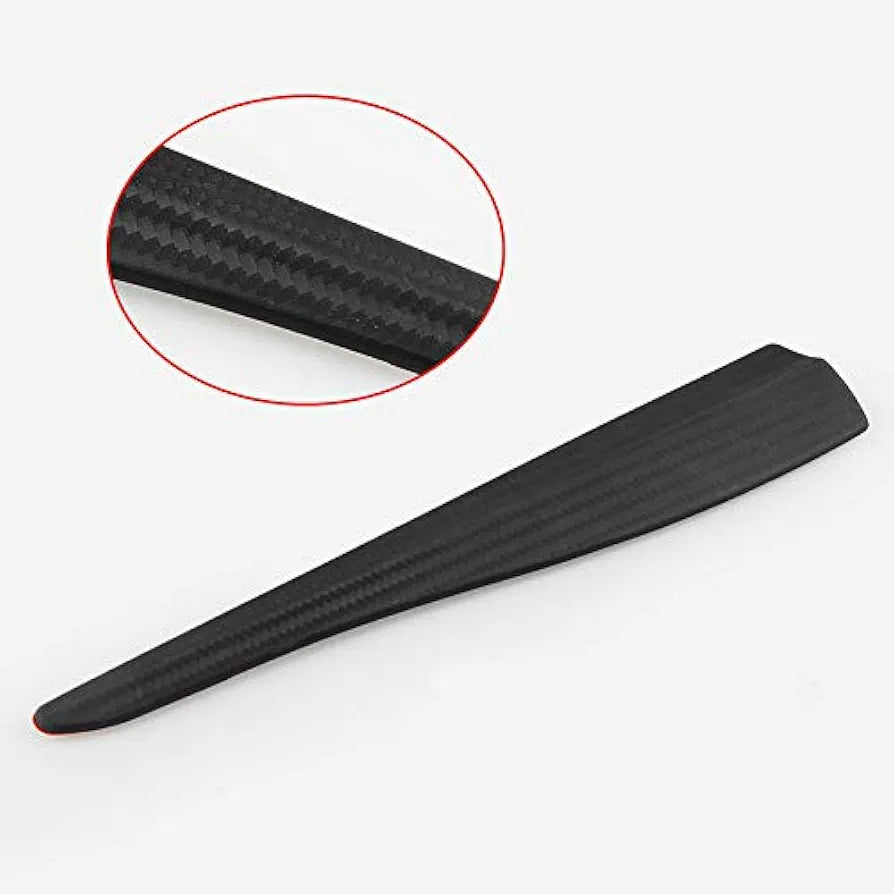 1 Pair Car Carbon Fiber Silicone Bumper Strip, Style: Long (Black)