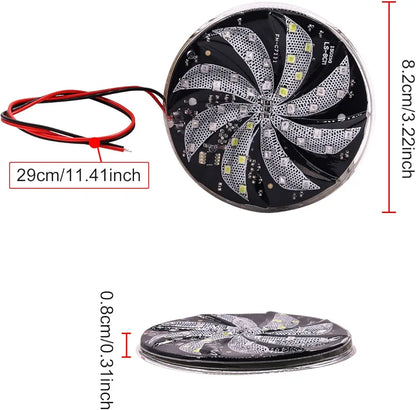 LED Trailer Lights Rear Tail Lights,Universal Round Colorful Signal Indicator 3Inch Truck Strobe Warning Light Side Marker Light Anti-Collision for Vans/Trucks/Motorcycles